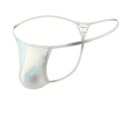 Men's underwear bronzing patent leather thong men's Amazon underwear sexy men's single thong men's 5010DD