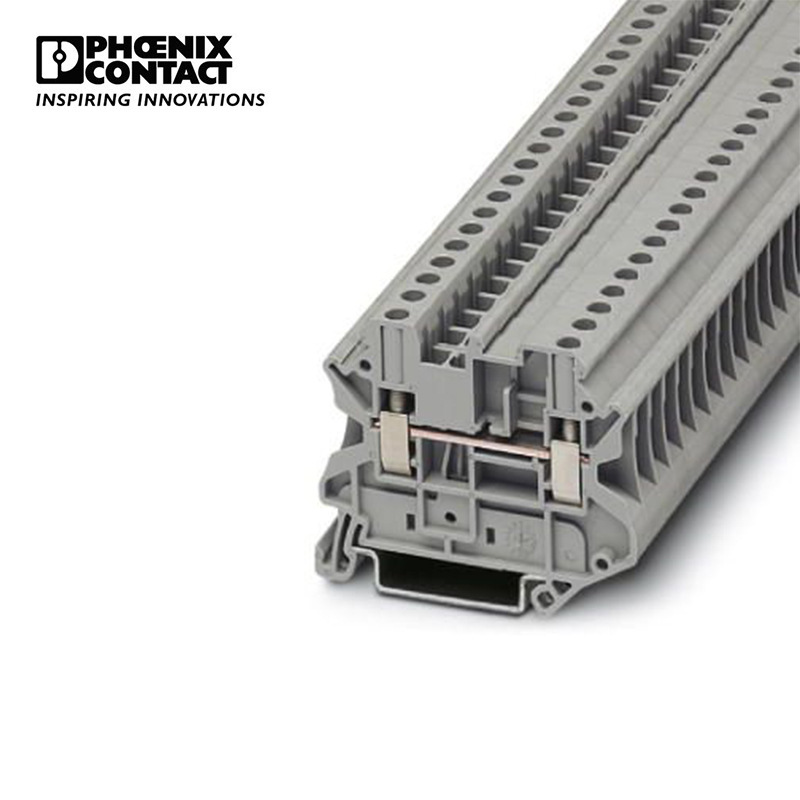 菲尼克斯 接线端子4平方螺钉连接导轨端子凤凰端子 UT4-MTD RD