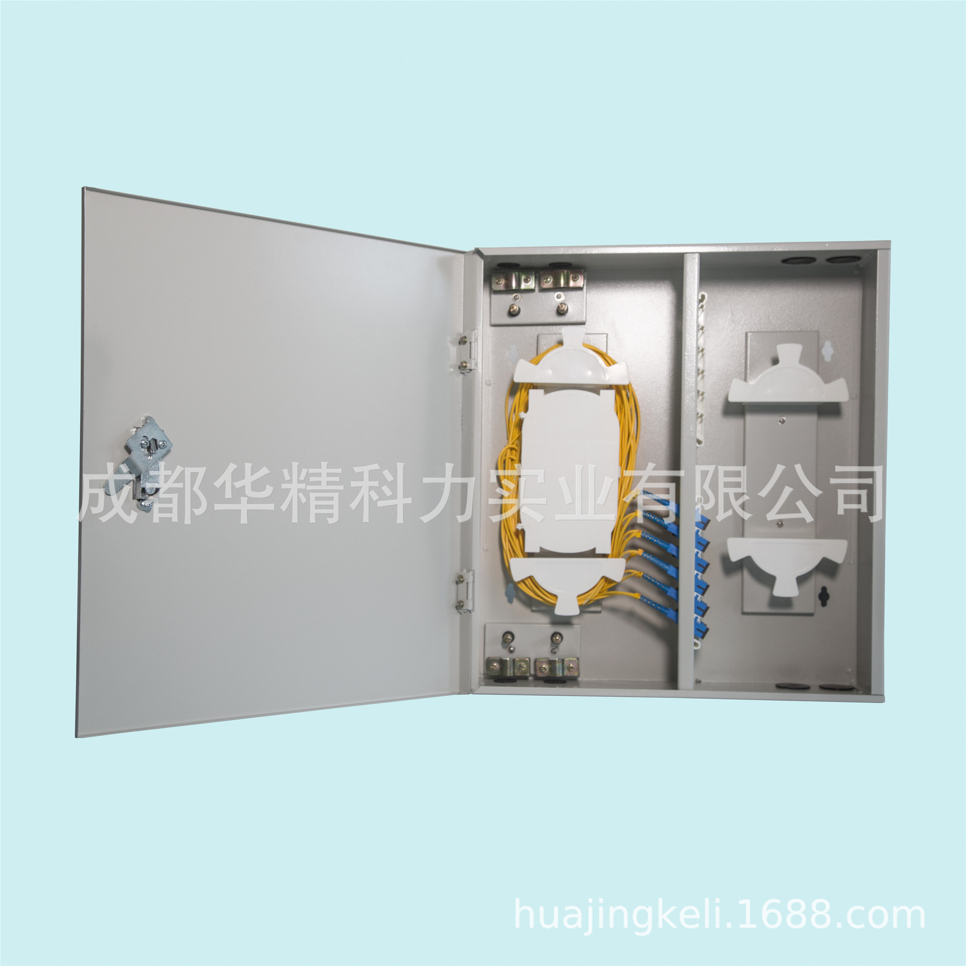 厂家供应单开门室内光缆配线箱 24芯 48芯 72芯 FC/SC/ST接口