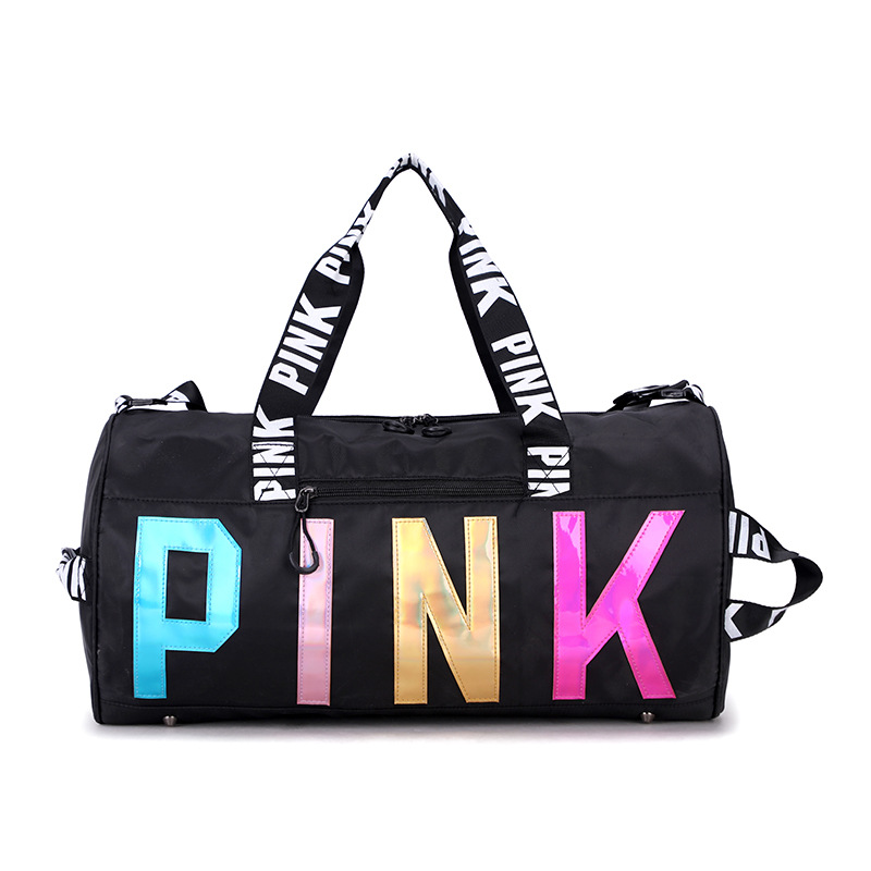 PINK travel bag sports bag gym bag laser...