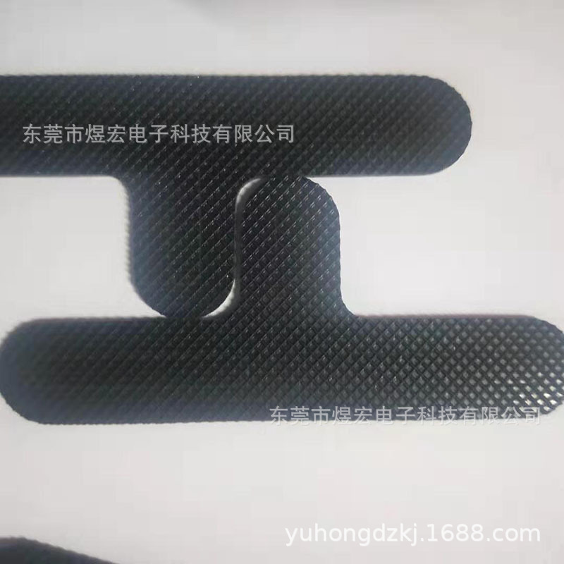 模切定制黑色网格硅胶防滑防震耐磨网纹硅胶胶垫单面背胶格纹垫片