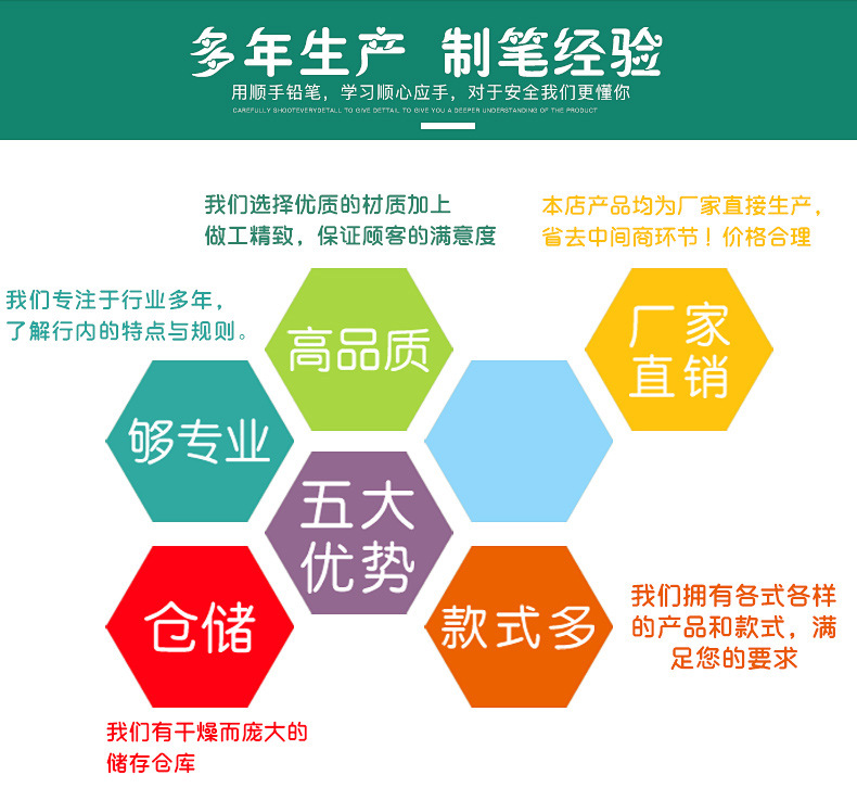 厂家直销带橡皮288支桶装批发创意黑杆不易断环保hb 铅笔定制LOGO详情20