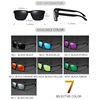 Classic square multicoloured sunglasses suitable for men and women solar-powered
