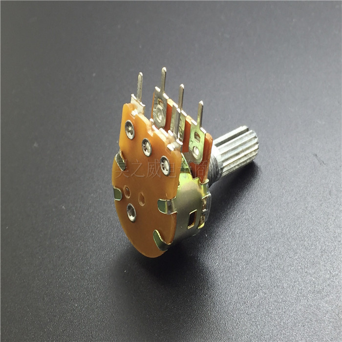 148电位器带开关 5脚电位器开关风扇灯光调速电位器B500K柄长20MM