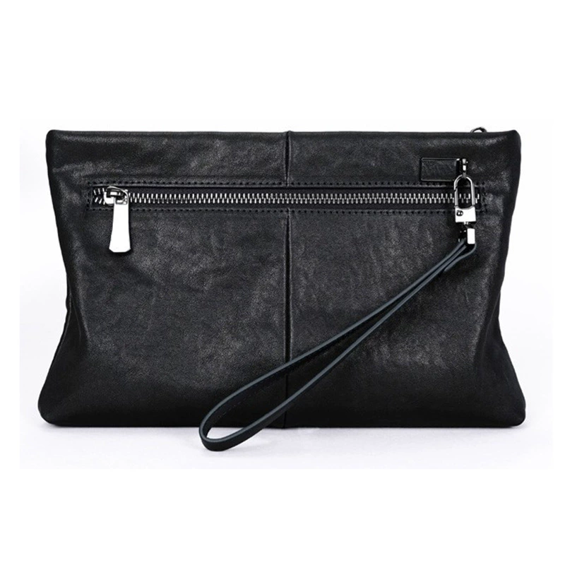 Leather small clutch bag, genuine leather, custom-made, cowhide