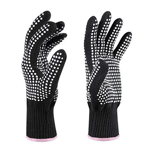 Hair styling silicone dot bead heat insulation anti-scalding gloves 300 degrees hair curling iron curling comb straightener straight comb