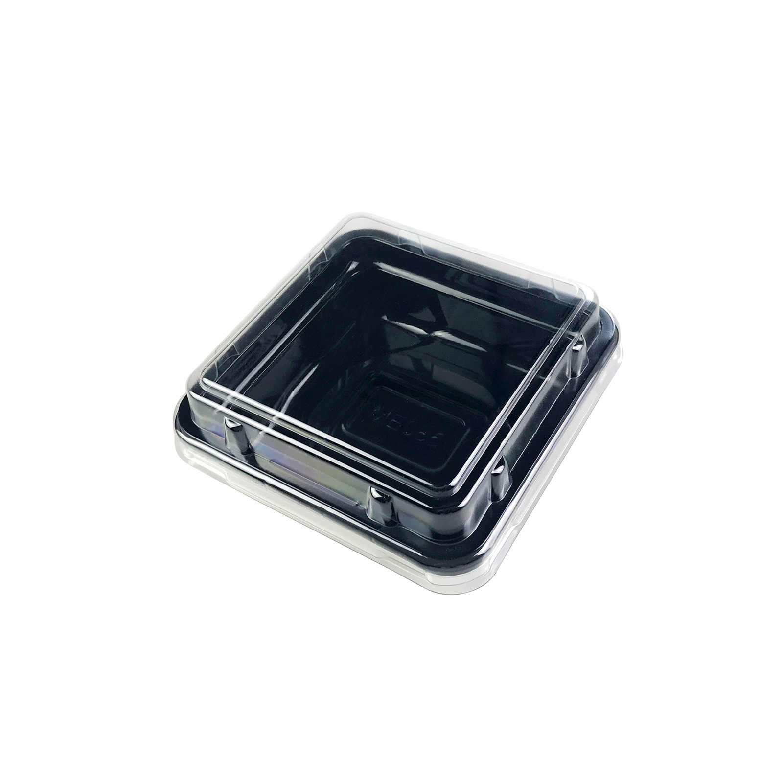 Caja de embalaje de Banzhuang, caja de embalaje de plástico transparente cuadrado de nieve, horneado, caja de embalaje de punto oeste, caja de comidas dividida