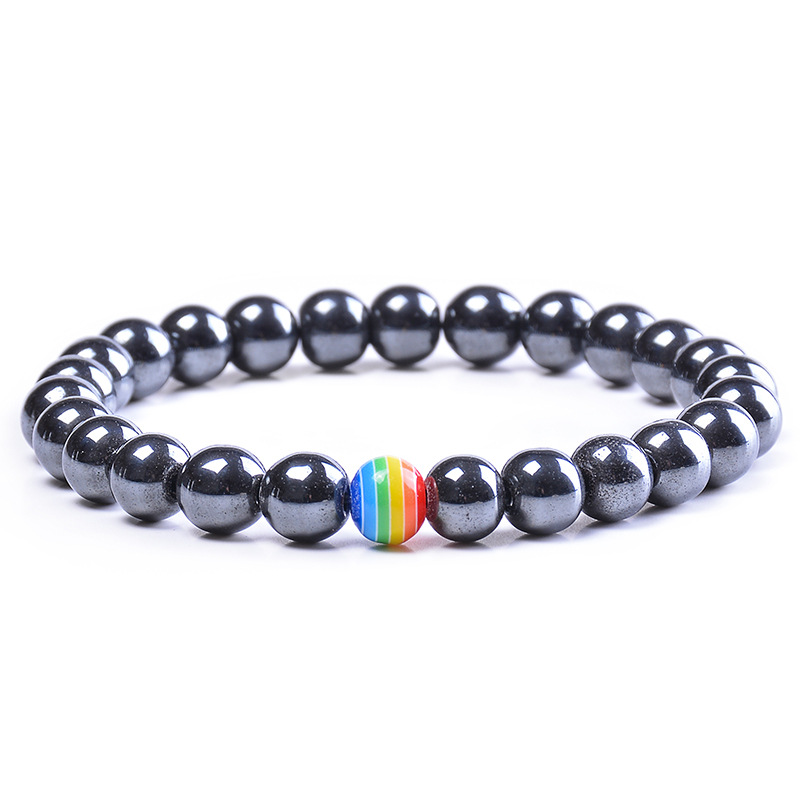 Ethnischer Stil Regenbogen Ein Naturstein Armbänder In Masse display picture 3