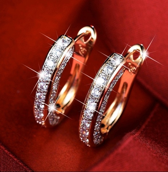 Stylish Zircon Stud Earrings