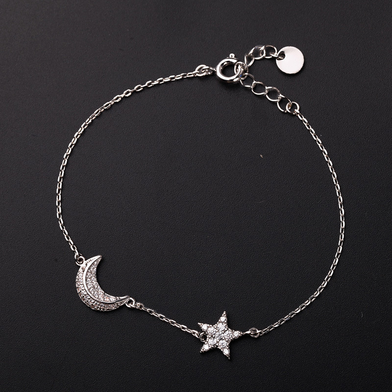 Star Moon Diamond Bracelet Female Personality Fashion Niche Design Jewelry display picture 8