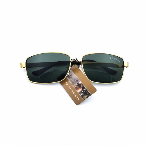 Tempered glass single beam square sunglasses wholesale driver's sunglasses sun protection cycling men's sunglasses