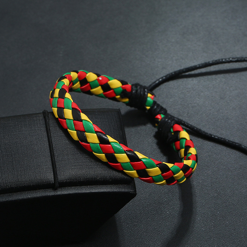 Girls Leather Bracelet Multi Color Optional PU Simple Woven Anti-Leather Bracelet Bracelet wholesale