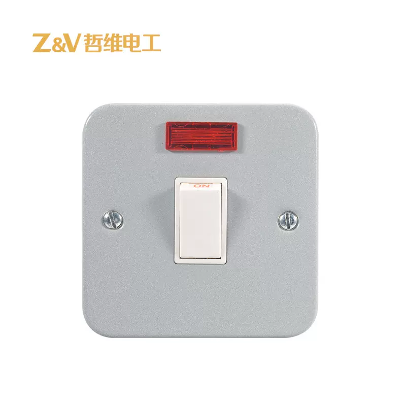 工业明装大电流开关20A45A英标86型带铁盒墙壁明装开关