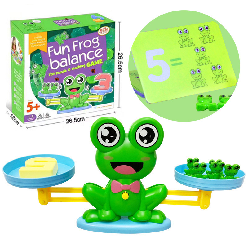 Educación Temprana DE LOS NIÑOS juguetes de Inteligencia de escritorio juego de equilibrio gatito equilibrio de dibujos animados Rana Digital juguetes de equilibrio