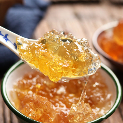 Source production direct wholesale hotel catering dessert shop milk tea sugar water store commercial raw materials easy to swell peach gel soapnut rice 