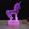 Cross -border crack unicorn 3D light night light LED acrylic colorful touch remote control unicorn gift