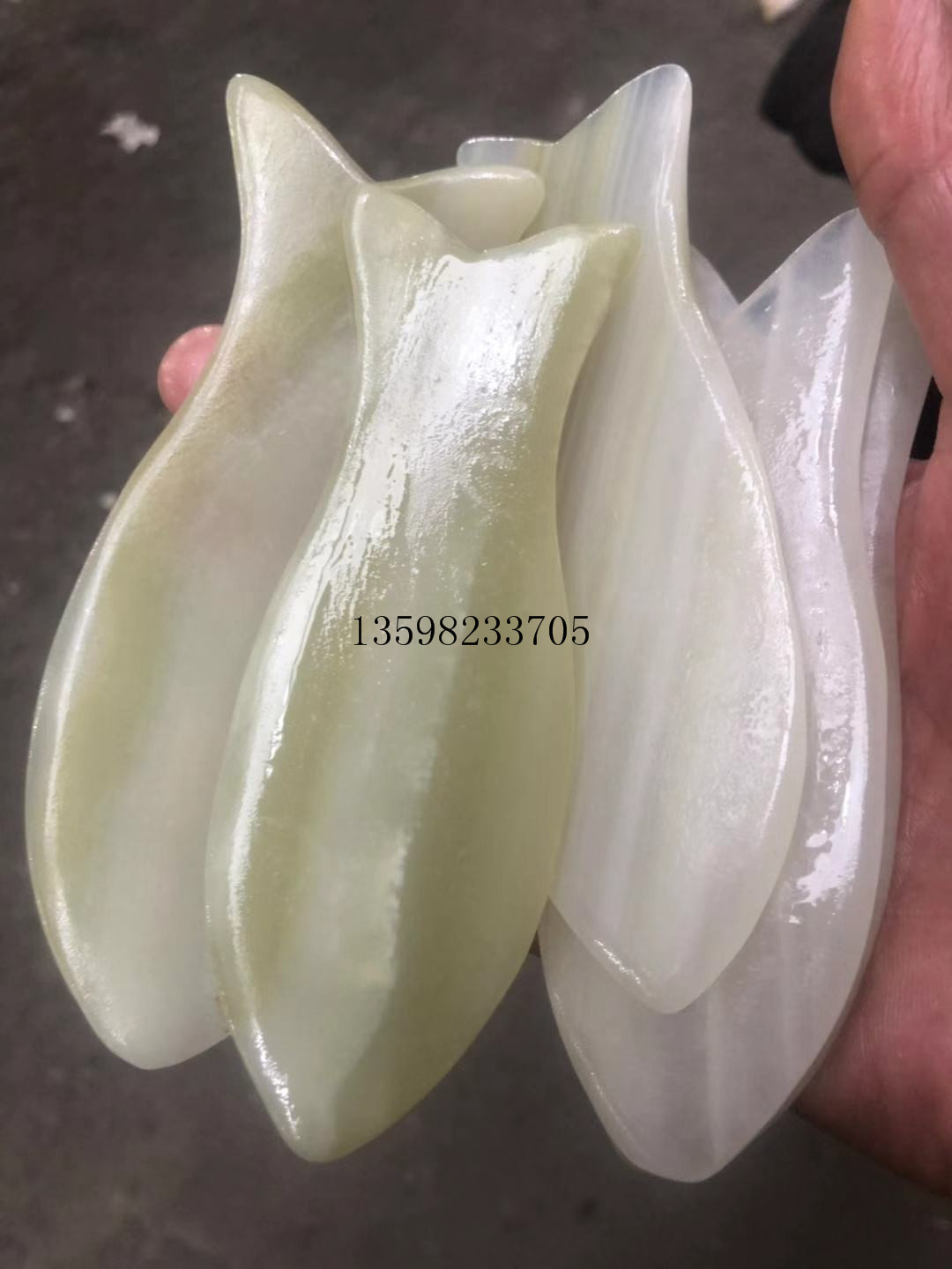 (2개) 공장 직접 자연 옥 아프간 옥 패턴 건강 마사지 옥 긁는 보드 바디 유니버설
