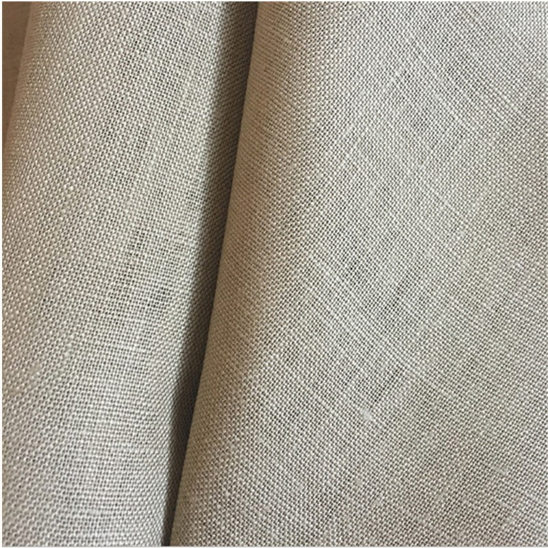 亚麻棉混纺布21*14平纹色织竹节弹力布宽幅大提花45/2+45/2青年布|ru