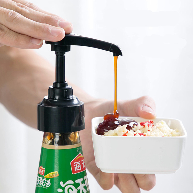 蚝油瓶压嘴耗油瓶挤压家用耗油按压嘴挤蚝油神器泵头定量瓶按压式