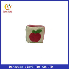 外贸热销水果系列毛绒 苹果方块玩偶 居家亲子互动奶粉店赠品