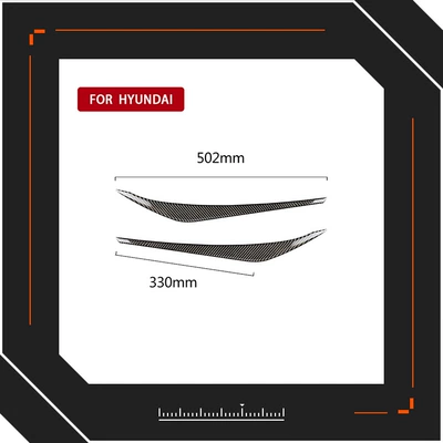 Suitable for Hyundai Elantra carbon fiber car headlight modified headlight lamp eyebrow eyelash decorative sticker accessories (Lamp eyebrow)