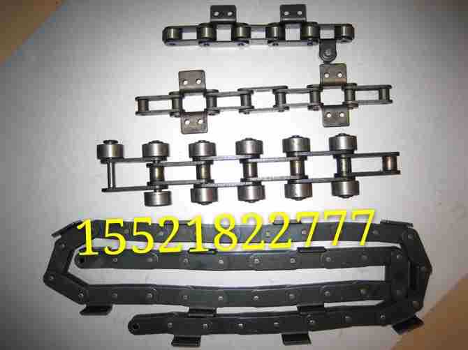 定制非标链条 弯板链条带侧滚轮带耳朵大链条输送链条 打包机链条