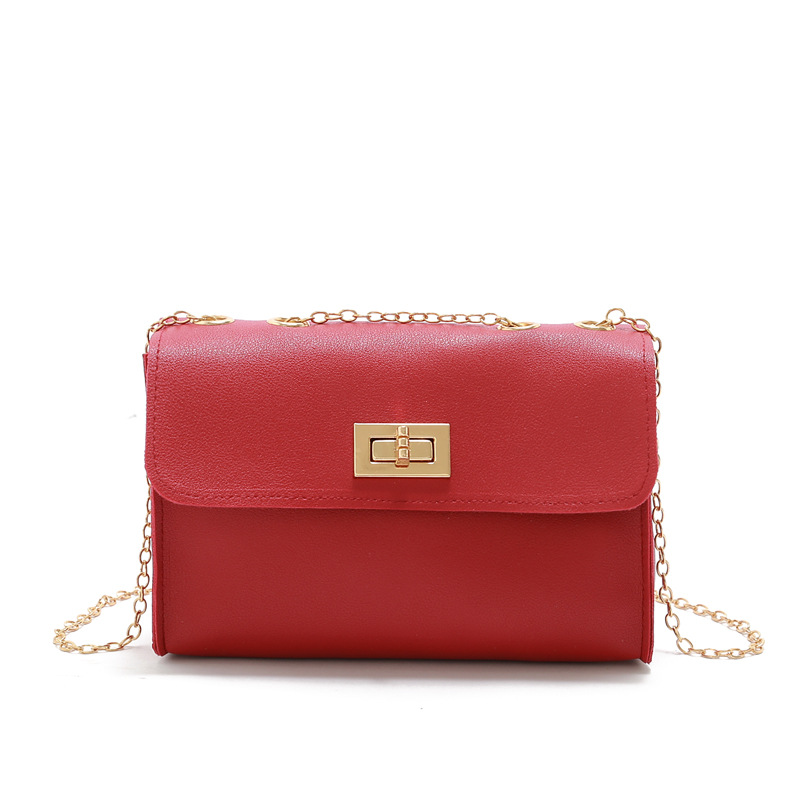 174g Weight Buckle Closure Type Single Shoulder Strap Strap Type Square Bag Bags Type Casual, Daily Occasion Pu Leather Material Solid Color Pattern All Seasons Season Women's Gender Cute Style Square Shape Light Grey, Pink, Red, Black Color Small Size Fashion Chain Shoulder Messenger Small Square Bag Chain Candy Color Shoulder Bag 2