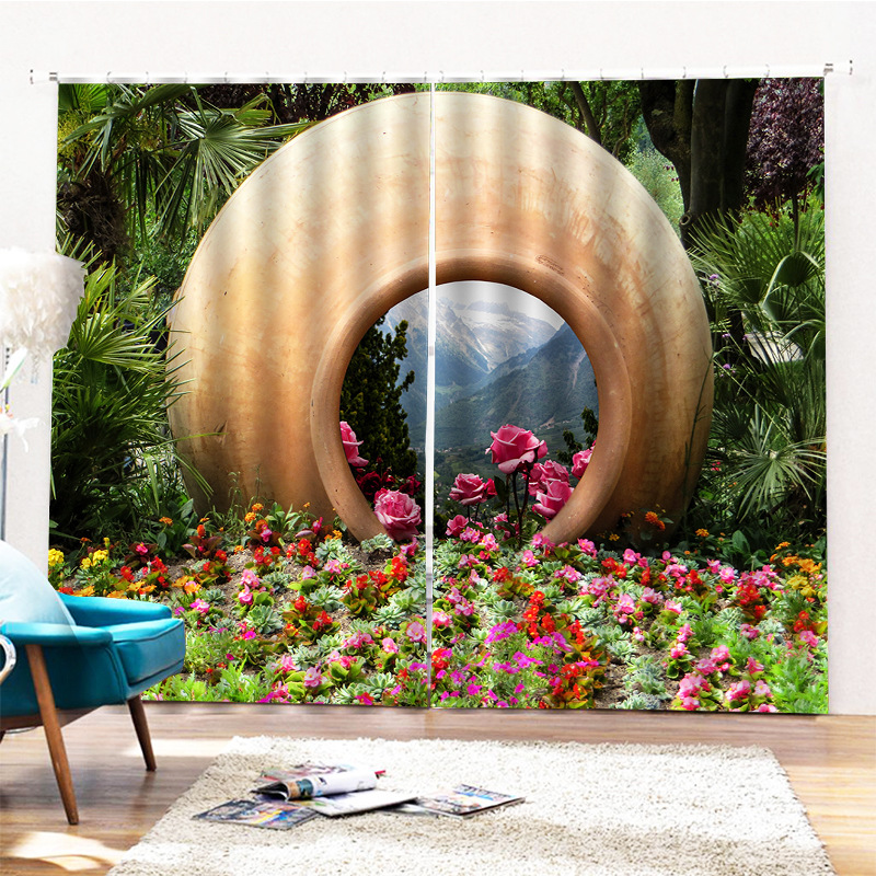 个性创意窗帘厨房短帘防水窗帘布 提供电商上架图片来图一件起订