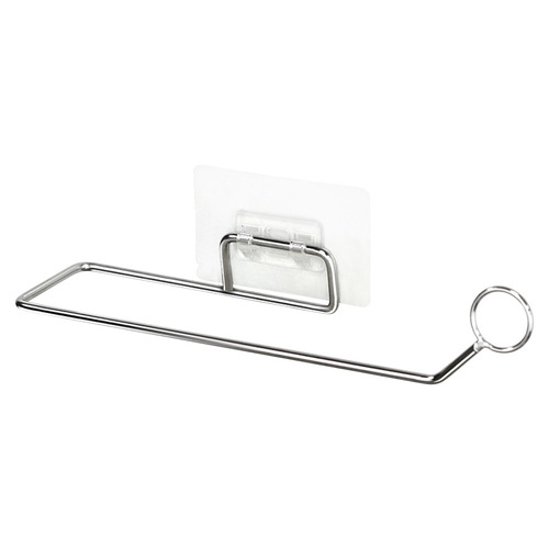 Bold and elongated stainless steel roll paper towel holder multi-functional kitchen storage plastic wrap holder bathroom towel rack wholesale