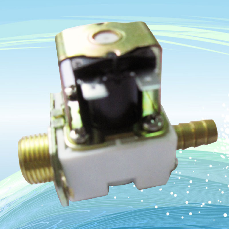 鸿辉进水端带固定铁支架数控步进式开水器吧台机进水电磁阀HS1CWB