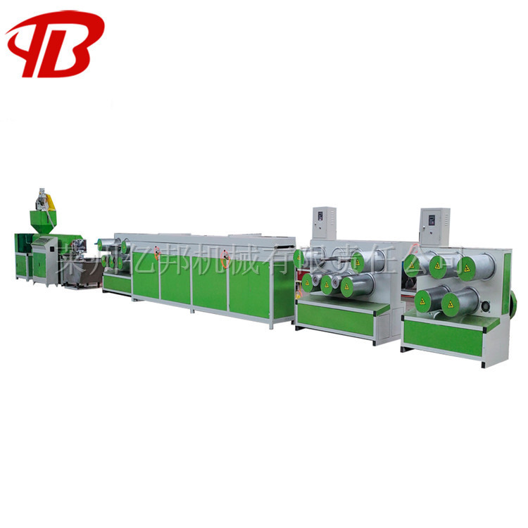 SJL80挤出机型麻拔丝设备莱州亿邦PPPE亚麻扁丝绳拉丝机械