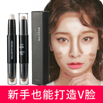 遮瑕膏定妆双头修容棒定妆防水高光棒立体脸部提亮高光笔一件代发
