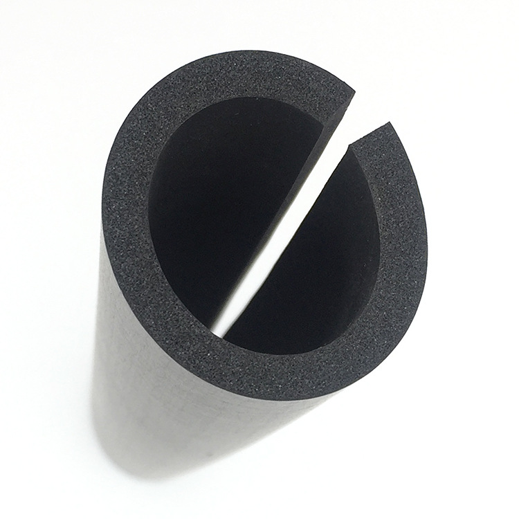 开口止滑NBR橡胶海绵发泡保温管批发A密海绵管打标码印刷管