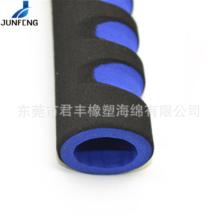 高密度NBR橡塑磨砂空心套管自行车手把套nbr海绵胶管带指纹防滑