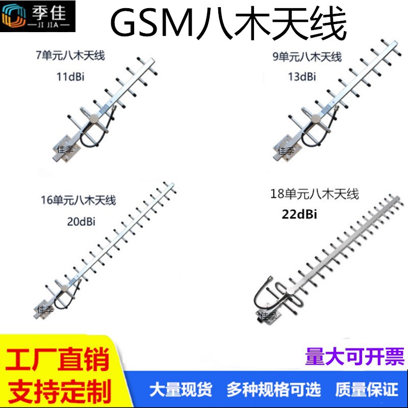 7 9 16 18单元八木天线室外手机信号放大器2.4G18dBi定向wifi天线