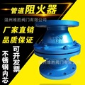 管道阻火器不锈钢法兰阻火器防爆型管道阻火器DN20DN25