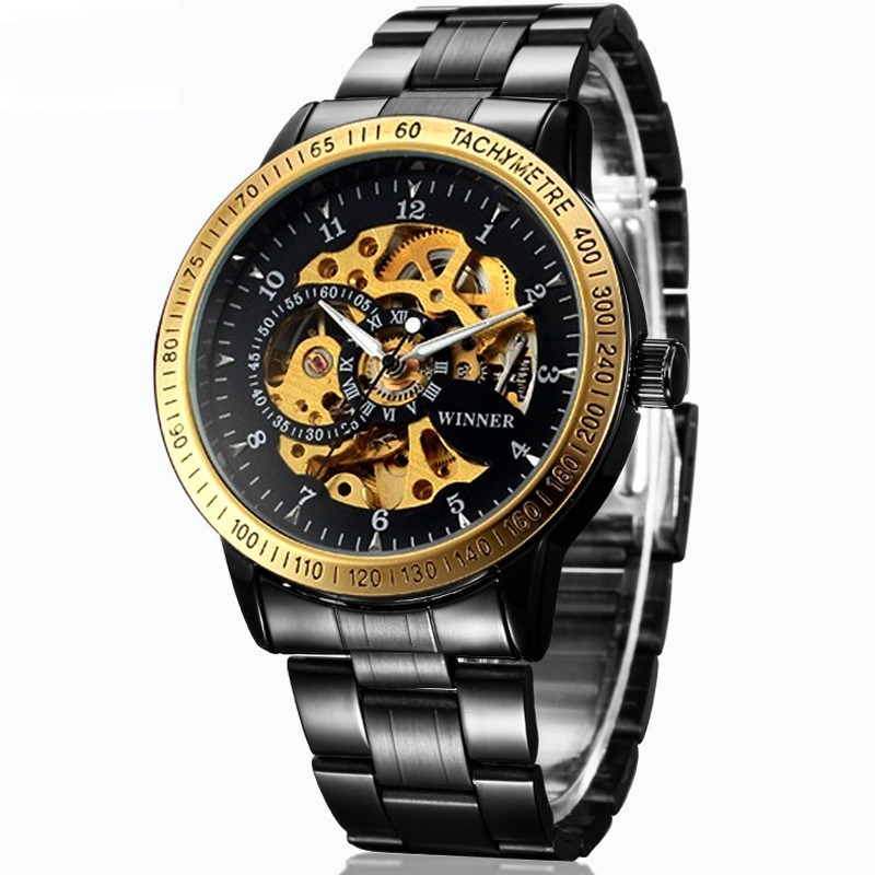 Men's mechanical watch automatic hollow...