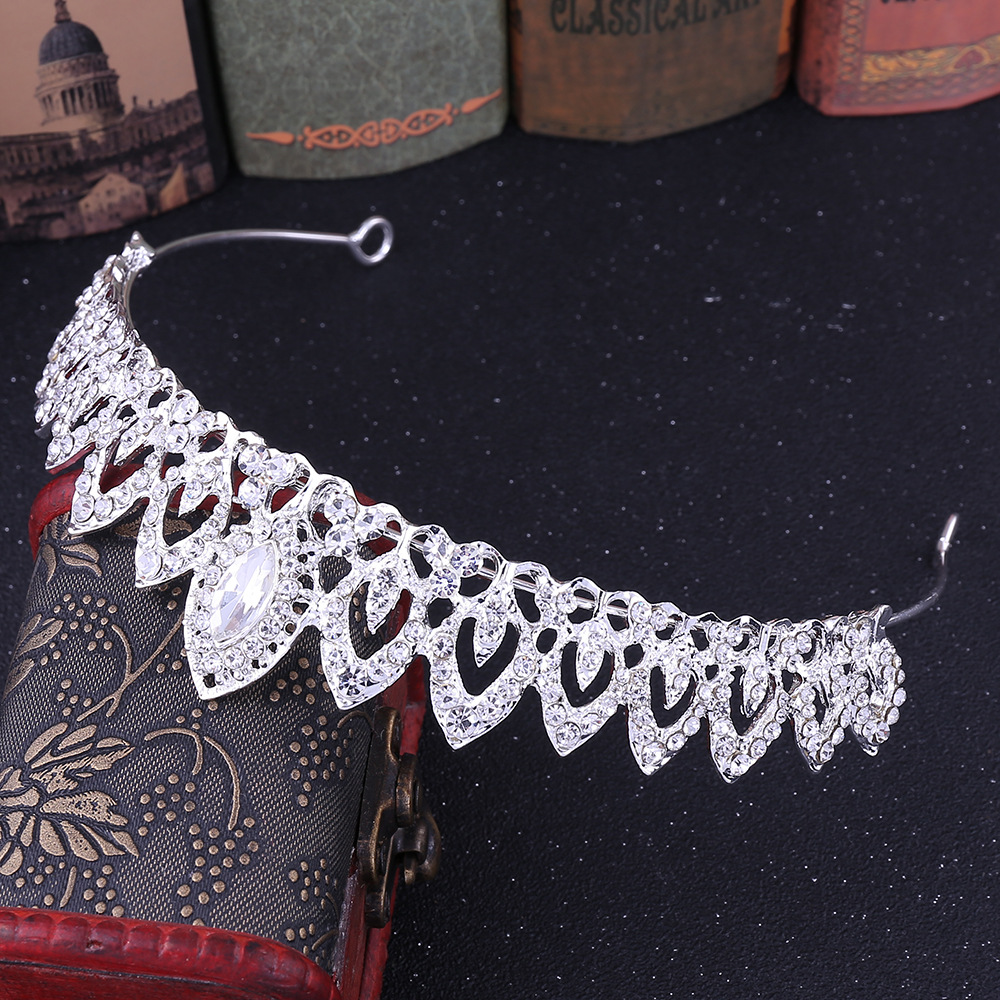 Lady Leaf Alloy Inlay Rhinestones Crown 1 Piece display picture 2