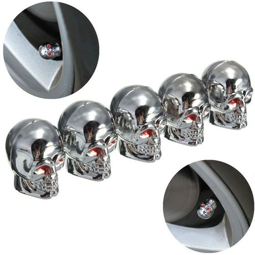 FD-82 Skull Head Valve Nut Car Ghost Head Valve Cover Valve Cap Skull Head Valve Nut