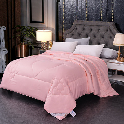 厂家直销全棉压花蚕丝被秋冬季单双人保暖被子会销活动特价礼品被|ru