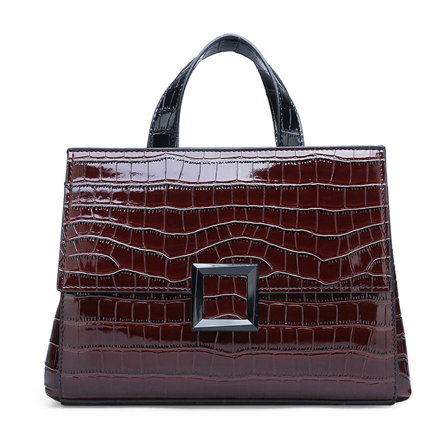 New Crocodile-pattern Fashion Handbag Single Shoulder Slant Bag 