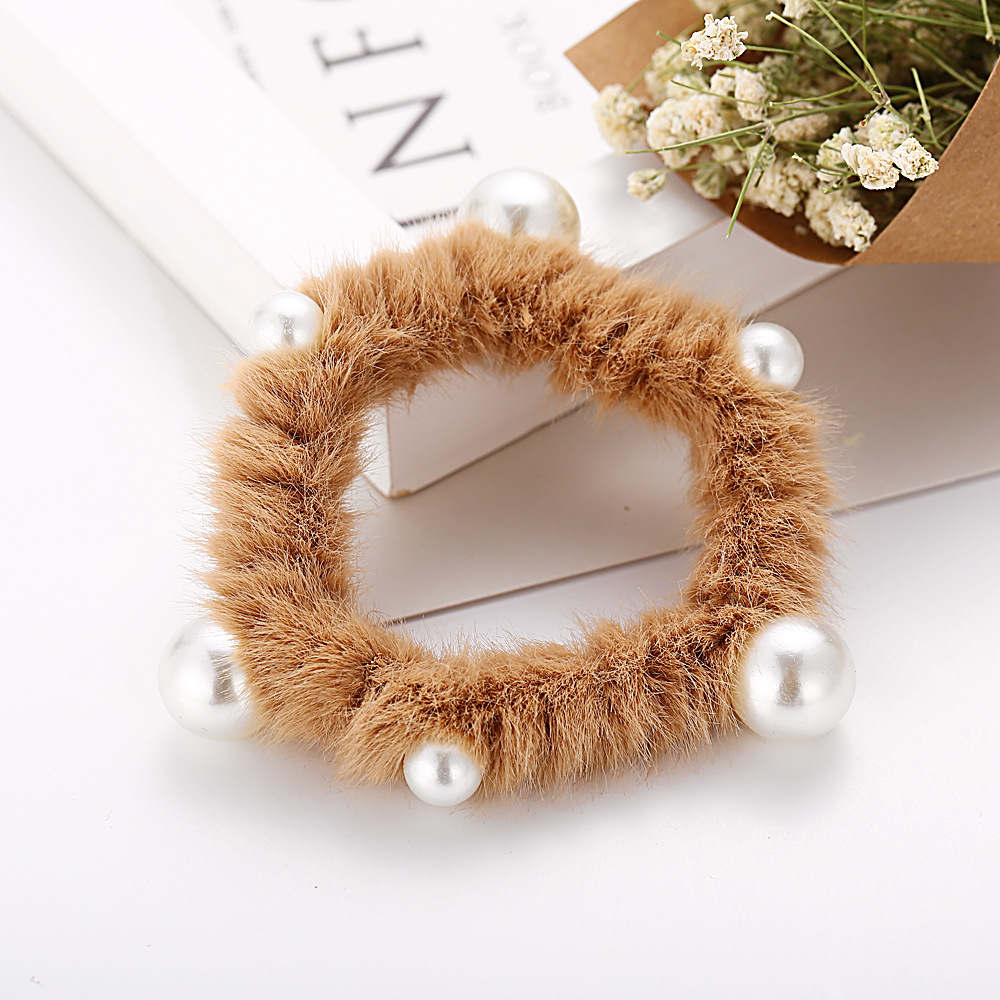 Imitation Rabbit Hair Circle Chic Style Wild Plush Hair Rope Hair Rope Korean Hair Accessories display picture 10