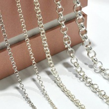 雅庄 925纯银DIY项链手链配件  半成品珍珠链  厂家直供1米