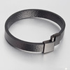 Bracelet stainless steel, leather men's jewelry, genuine leather, simple and elegant design