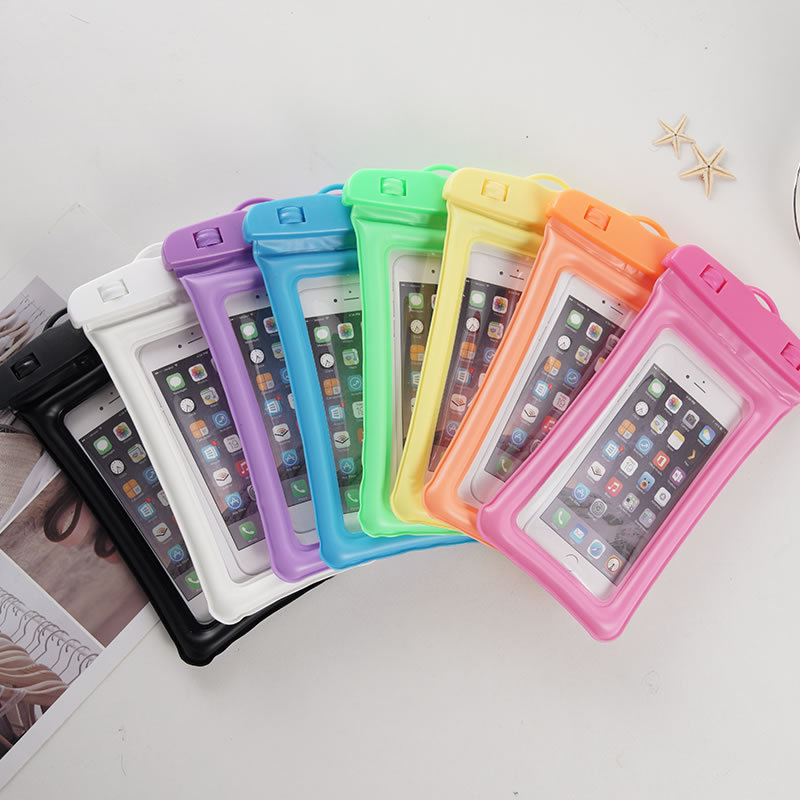 气囊充气手机防水袋户外漂浮pvc夹子潜水冲浪智能手机袋订制 现货|ms