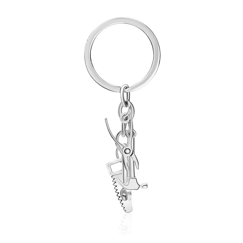 Explosion Keychain Personality Father's Day Gift Tool Four-piece Metal Keychain Pendant Jewelry Wholesale Nihaojewelry display picture 6