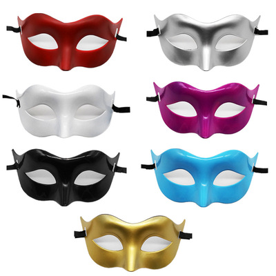 化妆舞会面具男士半脸面具 万圣节派对佐罗舞会走秀演出平头面具|ms