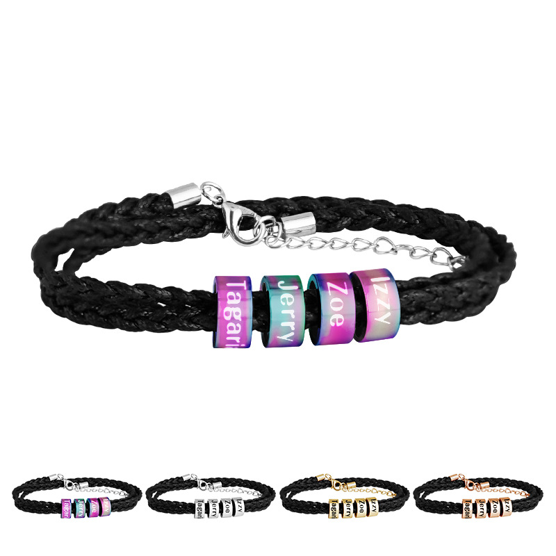 Mode Lettre Acier Inoxydable Bracelets Tricot Acier Inoxydable Bracelets display picture 1