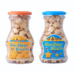 河馬莉幾何星星餅乾牛奶布丁水果味兒童餅乾小零食批發