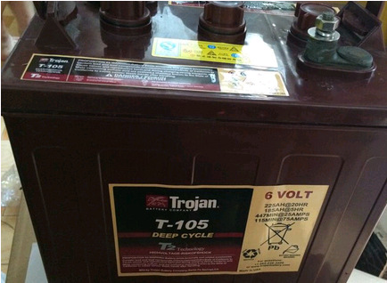 邱健蓄电池T-105/美国Trojan电瓶6V22H 邱健T105